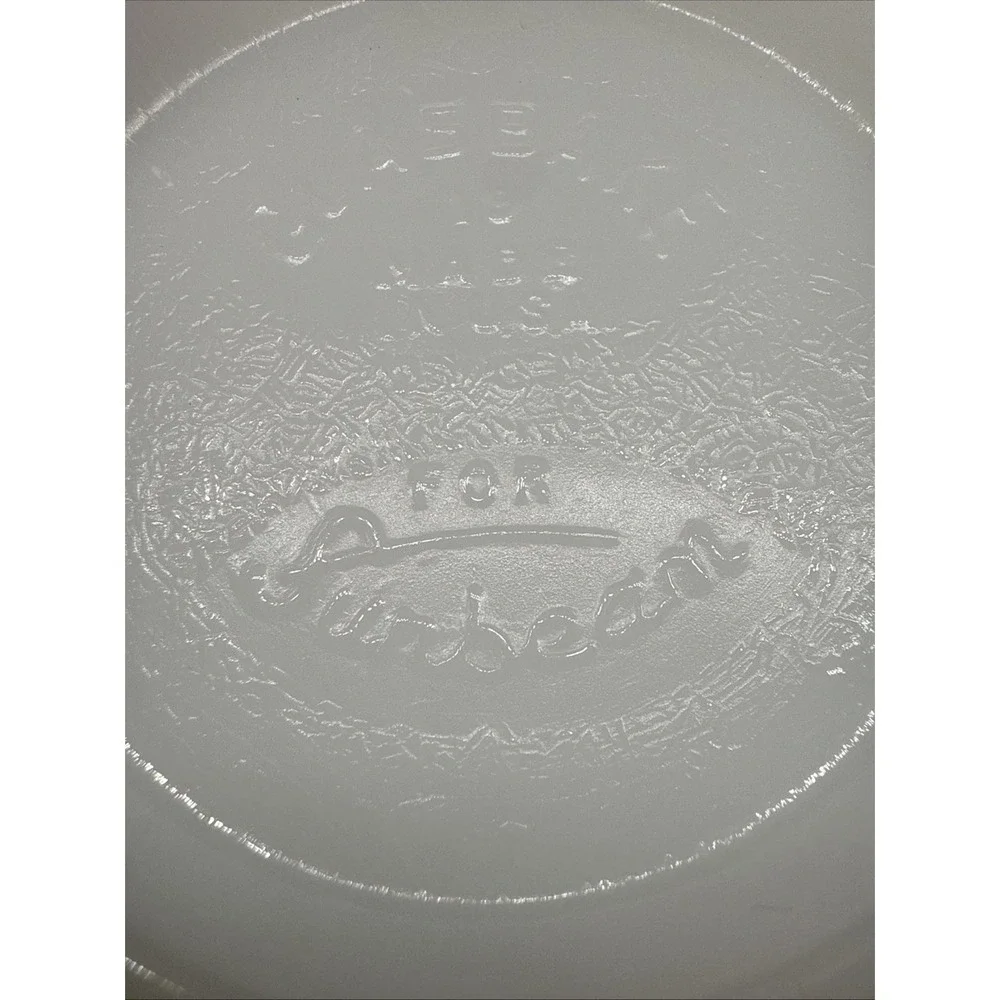 Vintage GLASBAKE for SUNBEAM 20 CJ White MIXING BOWL With SPOUT 6.5